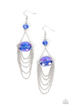 Load image into Gallery viewer, Paparazzi's Ethereally Extravagant - Blue Iridescent earrings
