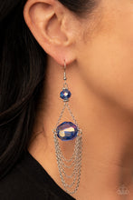 Load image into Gallery viewer, Paparazzi's Ethereally Extravagant - Blue Iridescent earrings
