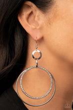 Load image into Gallery viewer, Paparazzi's Haute Hysteria - White hoop earrings
