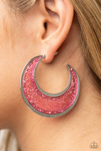 Load image into Gallery viewer, Paparazzi's Chrismatically Curvy - Pink Acrylic hoop earrings
