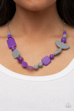 Load image into Gallery viewer, Paparazzi's Tranquil Trendsetter - Purple Acrylic necklace
