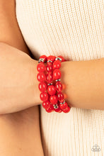 Load image into Gallery viewer, Paparazzi's Coastal Coastin - Red bracelet
