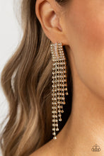 Load image into Gallery viewer, Paparazzi's A-Lister Affirmation - Gold earrings
