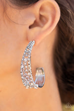 Load image into Gallery viewer, Paparazzi's Cold As Ice - White hoop earrings (Life of the Party)
