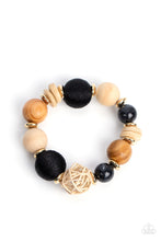 Load image into Gallery viewer, Paparazzi's Happily Homespun - Black Wood bracelet
