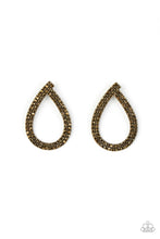 Load image into Gallery viewer, Paparazzi's Diva Dust - Brass post earrings
