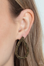 Load image into Gallery viewer, Paparazzi's Diva Dust - Brass post earrings
