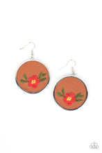 Load image into Gallery viewer, Paparazzi's Prairie Patchwork - Red hoop earrings
