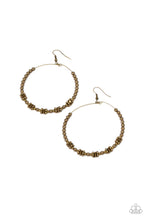 Load image into Gallery viewer, Paparazzi's Simple Synchrony - Brass hoop earrings
