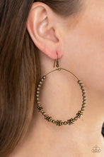 Load image into Gallery viewer, Paparazzi's Simple Synchrony - Brass hoop earrings
