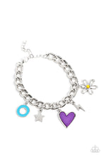 Load image into Gallery viewer, Paparazzi's Turn Up the CHARM - Purple bracelet
