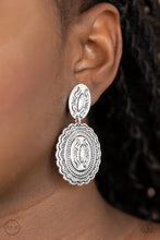 Load image into Gallery viewer, Paparazzi's Ageless Artifact - Silver Clip-On earrings
