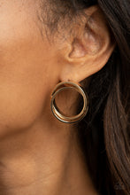 Load image into Gallery viewer, Paparazzi's Always in the Loop - Gold post earrings
