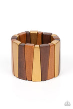Load image into Gallery viewer, Paparazzi's Bahama Boardwalk - Brown Wood bracelet
