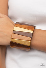 Load image into Gallery viewer, Paparazzi's Bahama Boardwalk - Brown Wood bracelet

