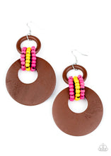 Load image into Gallery viewer, Paparazzi's Beach Day Drama - Multi Wood earrings
