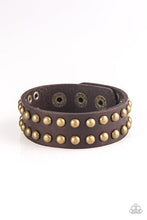 Load image into Gallery viewer, Paparazzi's Biker Bold - Brown Urban Men bracelet
