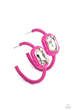Load image into Gallery viewer, Paparazzi's Call Me TRENDY - Pink hoop earrings
