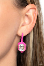 Load image into Gallery viewer, Paparazzi's Call Me TRENDY - Pink hoop earrings
