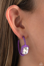 Load image into Gallery viewer, Paparazzi's Call Me TRENDY - Purple Hoop earrings
