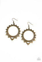 Load image into Gallery viewer, Paparazzi's Casually Capricious - Brass hoop earrings
