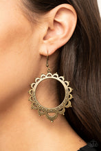 Load image into Gallery viewer, Paparazzi's Casually Capricious - Brass hoop earrings
