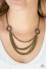 Load image into Gallery viewer, Paparazzi's CHAINS of Command - Brass necklace
