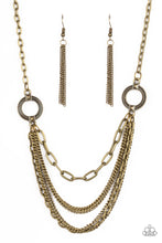 Load image into Gallery viewer, Paparazzi's CHAINS of Command - Brass necklace
