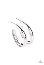 Load image into Gallery viewer, Paparazzi's Champion Curves - Silver hoop earrings
