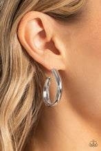 Load image into Gallery viewer, Paparazzi's Champion Curves - Silver hoop earrings

