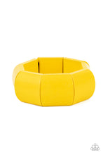 Load image into Gallery viewer, Paparazzi's Coconut Cove - Yellow Wood bracelet
