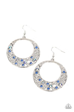 Load image into Gallery viewer, Paparazzi's Enchanted Effervescence - Blue &amp; Iridescent hoop earrings
