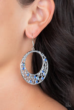 Load image into Gallery viewer, Paparazzi's Enchanted Effervescence - Blue &amp; Iridescent hoop earrings

