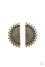 Load image into Gallery viewer, Paparazzi's Fiercely Fanned Out - Brass post earrings
