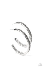 Load image into Gallery viewer, Paparazzi's Flash Freeze - Silver hoop earrings
