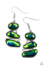 Load image into Gallery viewer, Paparazzi's Gem Galaxy - Green earrings
