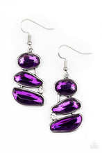 Load image into Gallery viewer, Paparazzi's Gem Galaxy - Purple earrings
