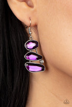 Load image into Gallery viewer, Paparazzi's Gem Galaxy - Purple earrings
