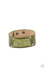 Load image into Gallery viewer, Paparazzi's Geo Glamper - Green Acrylic Bracelet
