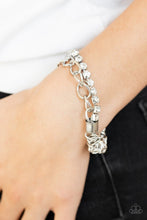 Load image into Gallery viewer, Paparazzi's Glamour Grid - White bracelet
