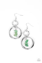 Load image into Gallery viewer, Paparazzi's Good-Natured Spirit - Green hoop earrings
