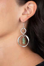 Load image into Gallery viewer, Paparazzi's Good-Natured Spirit - Green hoop earrings
