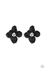 Load image into Gallery viewer, Paparazzi's Jovial Jasmine - Black &amp; Pearl post earrings

