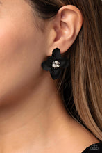 Load image into Gallery viewer, Paparazzi's Jovial Jasmine - Black &amp; Pearl post earrings
