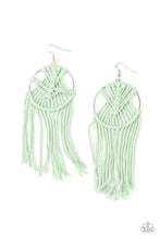 Load image into Gallery viewer, Paparazzi's MACRAME, Myself and I - Green earrings

