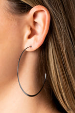Load image into Gallery viewer, Paparazzi's Metal Drama - Black Hoop earrings ~ New Releases

