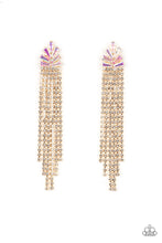 Load image into Gallery viewer, Paparazzi's Overnight Sensation - Gold Iridescent earrings
