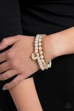 Load image into Gallery viewer, Paparazzi's Pearly Professional - Gold Pearl bracelet

