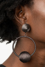 Load image into Gallery viewer, Paparazzi's Social Sphere - Black earrings
