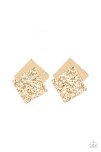 Load image into Gallery viewer, Paparazzi's Square With Style - Gold post earrings
